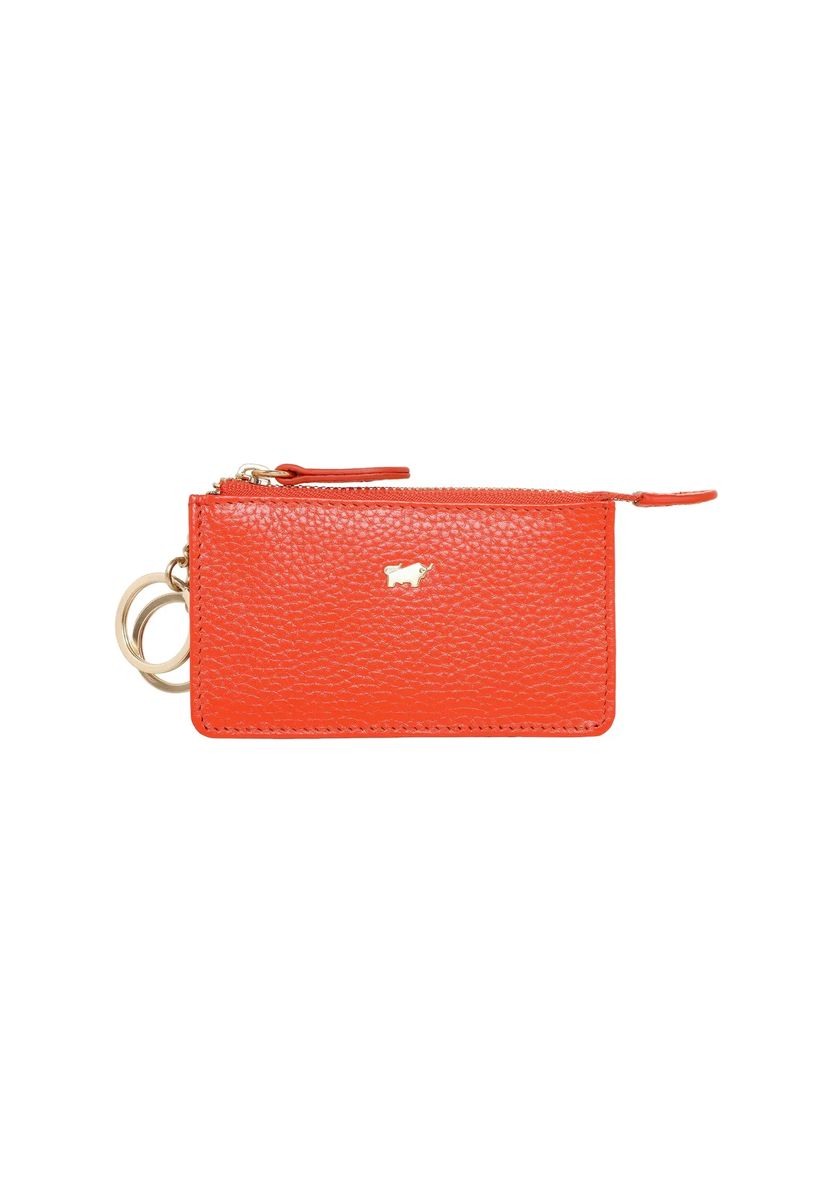 Feingenarbtes Leder-Etui mit Reißverschluss