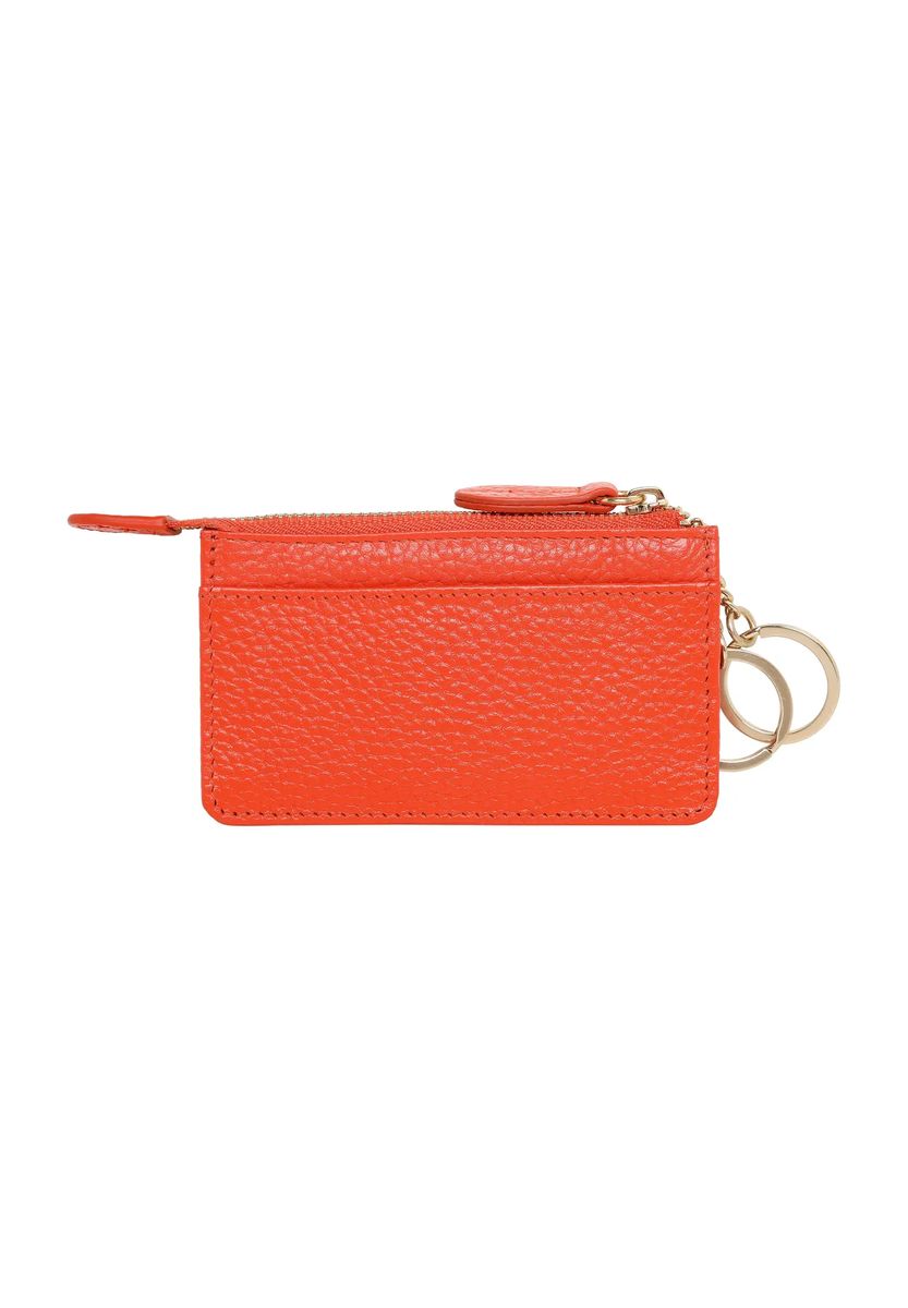 Feingenarbtes Leder-Etui mit Reißverschluss