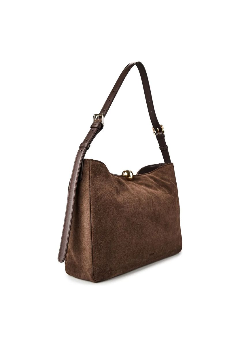 Schultertasche aus Wildleder mit Fransen