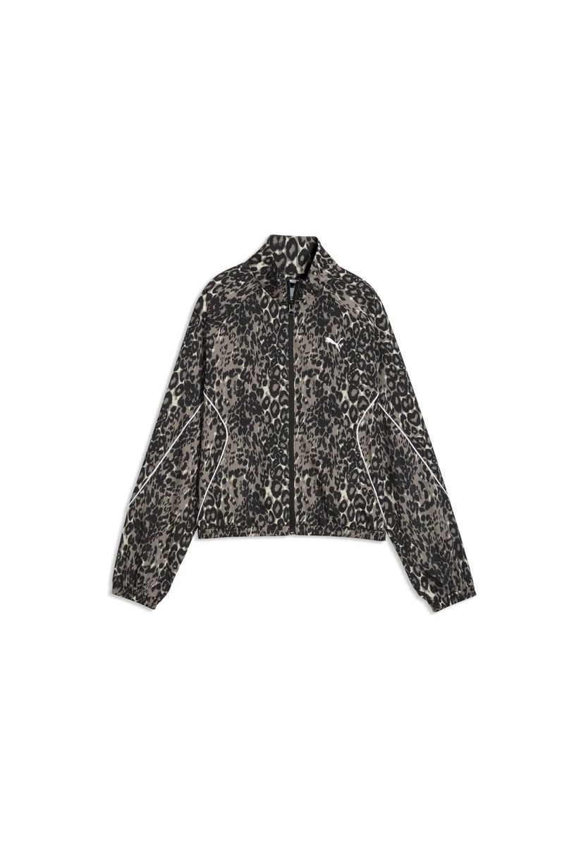 Trainingsjacke mit Tierprint und Reißverschluss