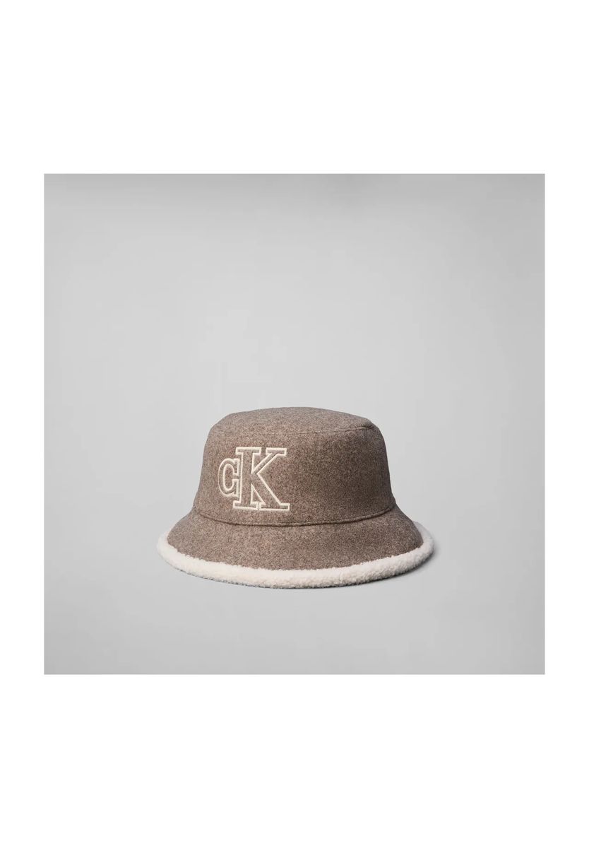 Wendbarer Filz-Bucket-Hat mit Teddyfutter-Rand