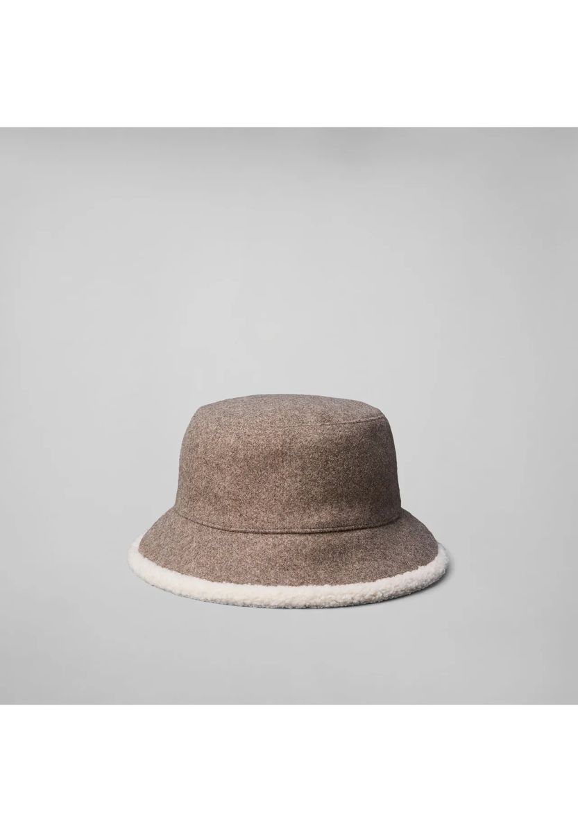 Wendbarer Filz-Bucket-Hat mit Teddyfutter-Rand