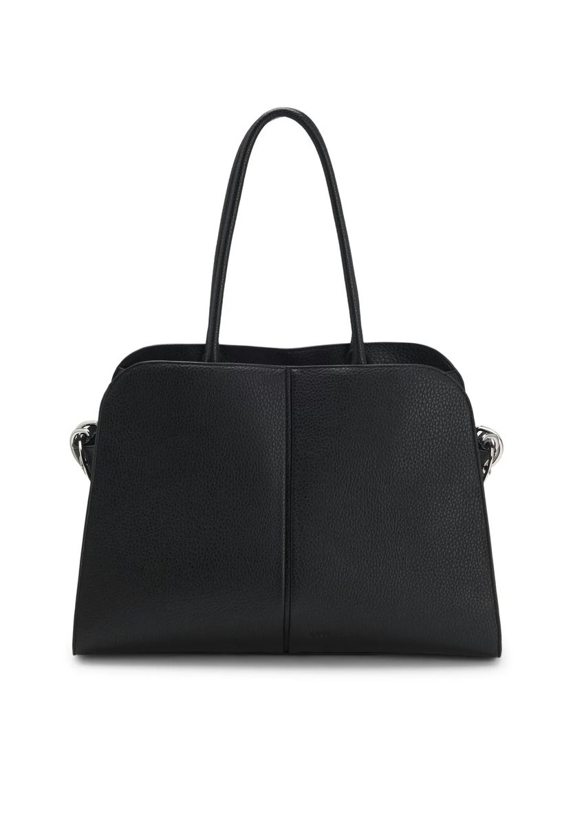 Gekörnte Shopper-Tasche aus Kunstleder