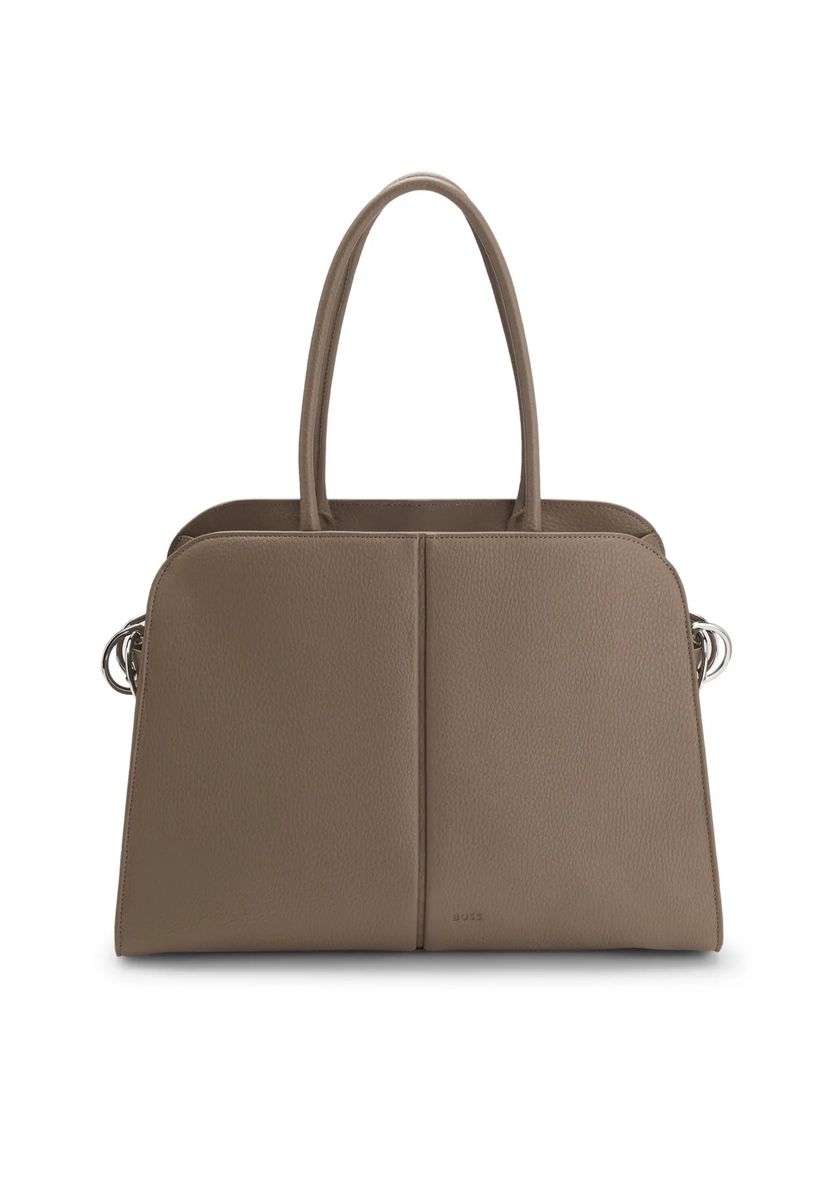 Gekörnte Shopper-Tasche aus Kunstleder