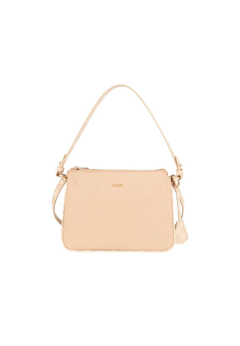 Minimalistische beige Schultertasche