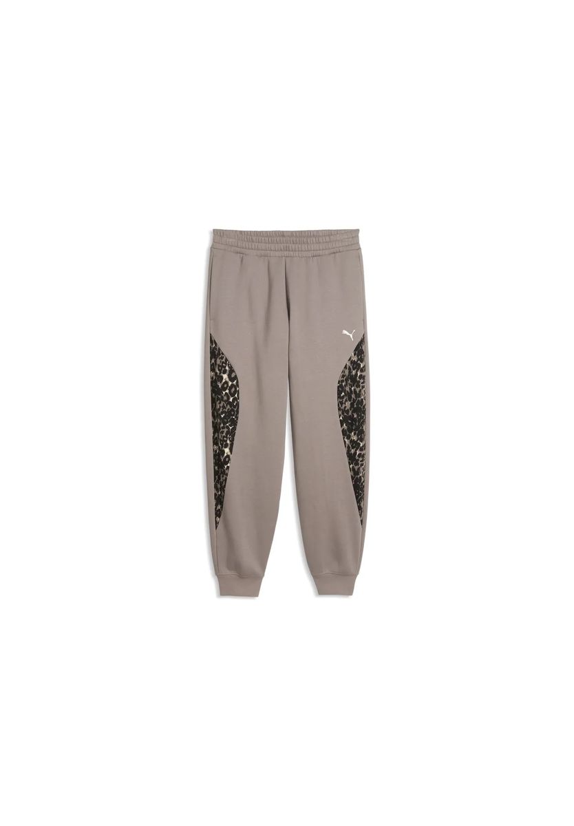 Jogginghose mit Animal-Print-Einsätzen