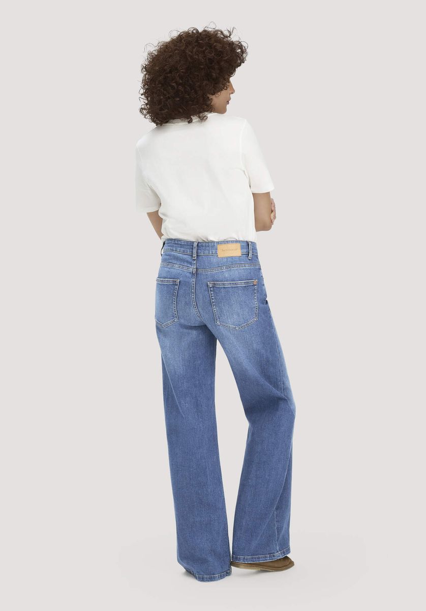 Hochtaillierte Wide-Leg Jeans aus Bio-Baumwolle