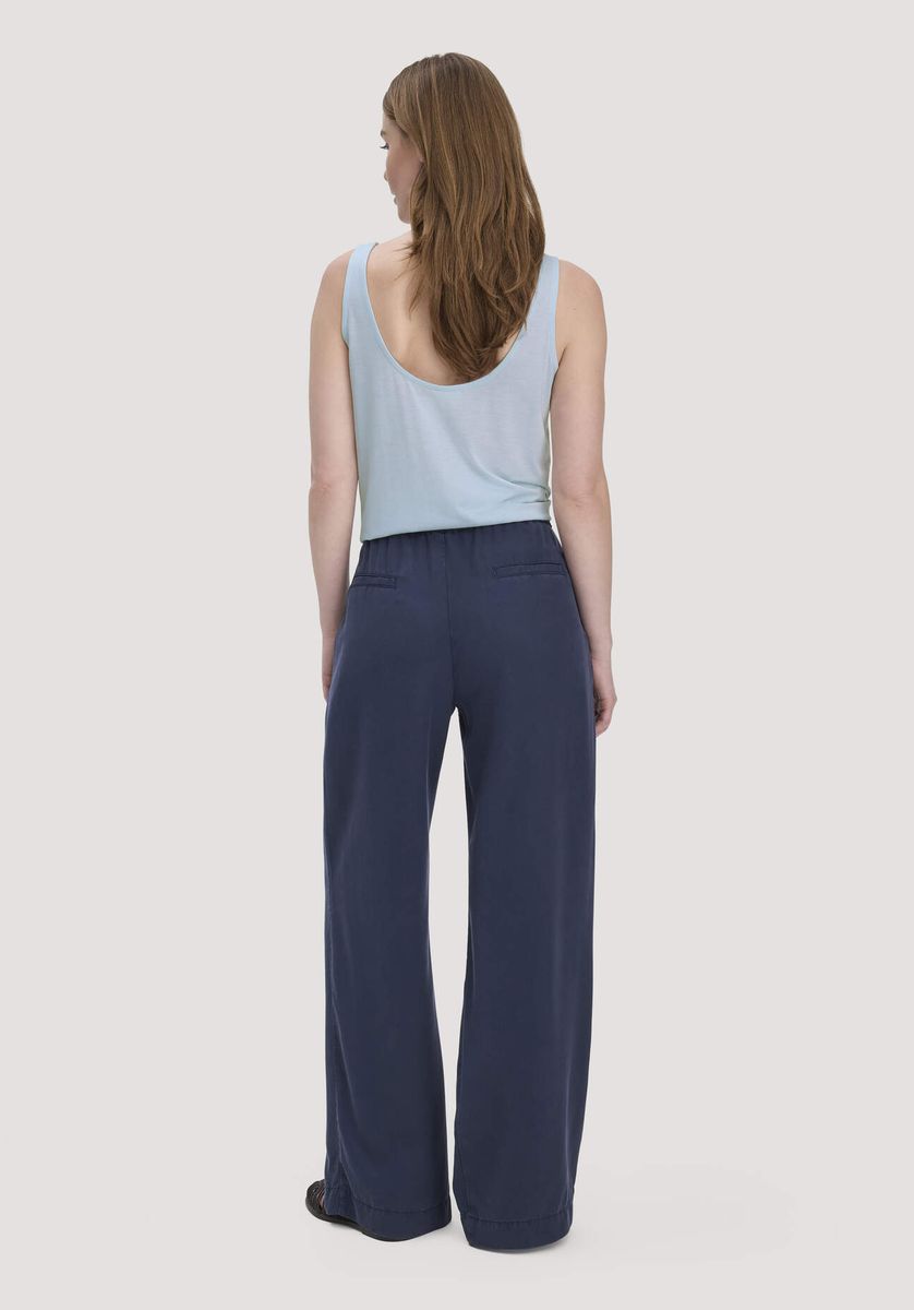 Fließende Wide Leg Tencel Hose