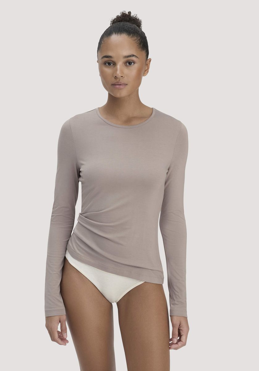 Langarmshirt aus seidigem Modal-Jersey
