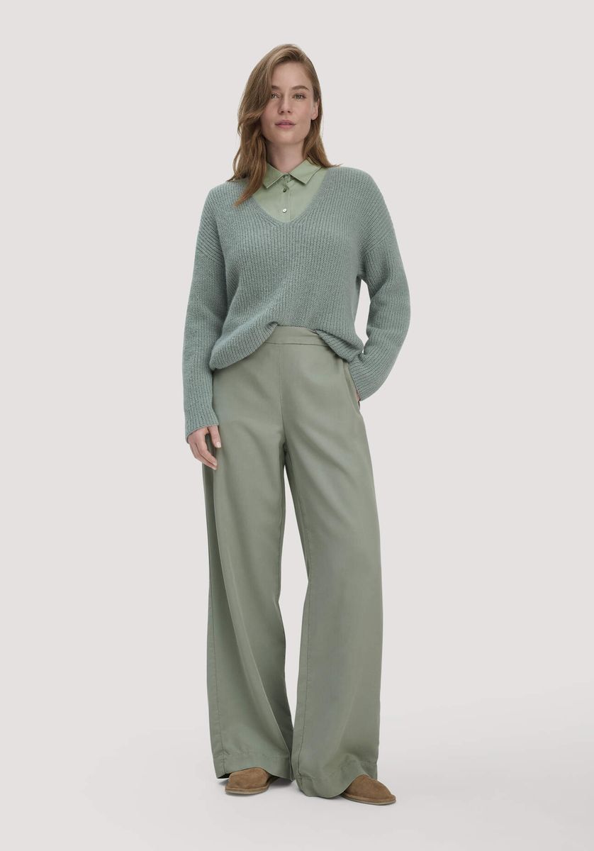 Entspannte Wide-Leg Lyocell-Hose