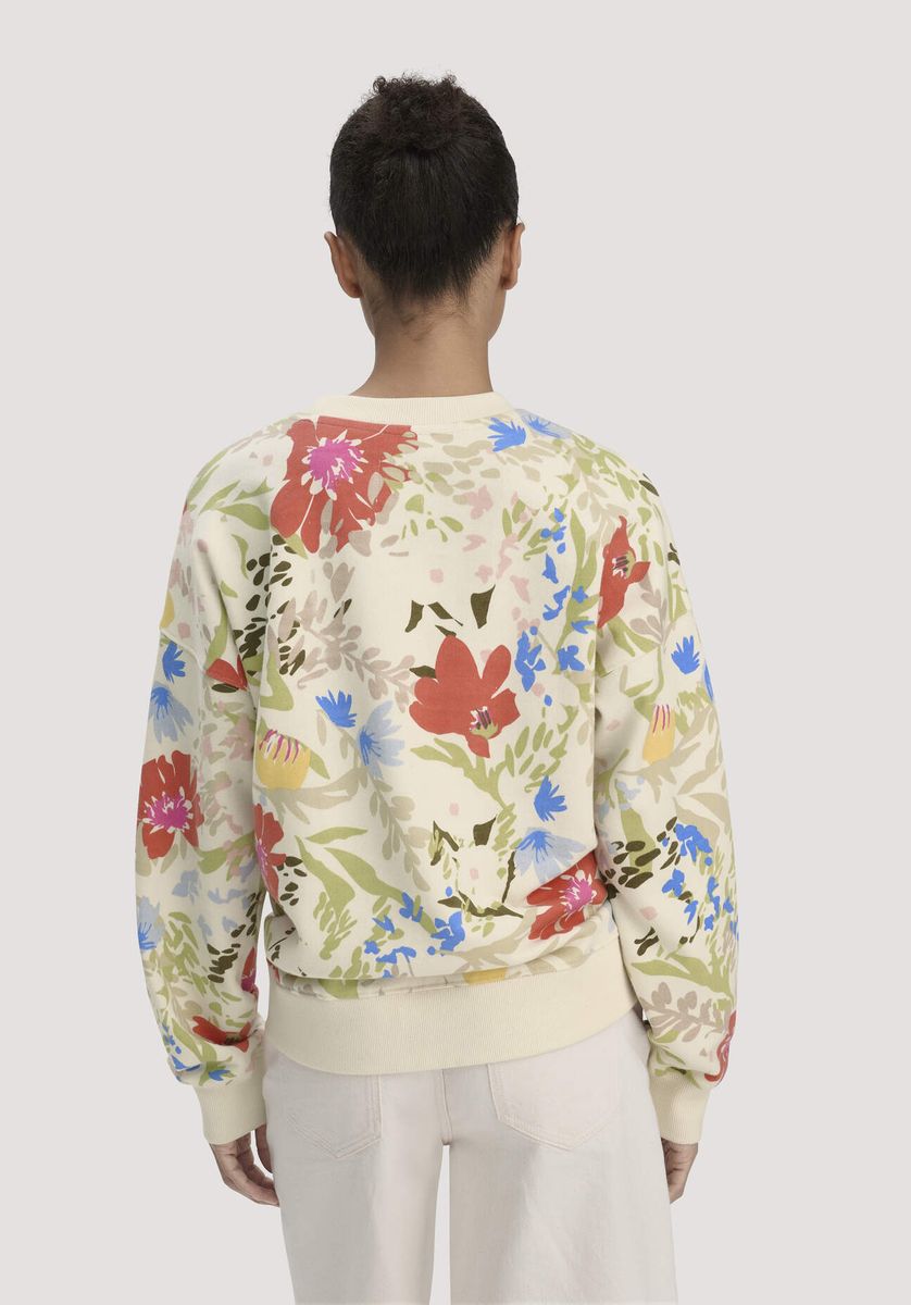 Oversize-Sweatshirt mit Blumenmuster