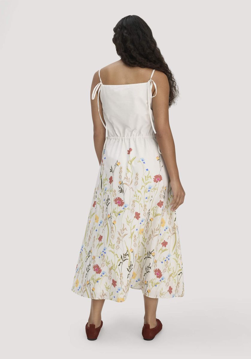 Midikleid mit Blumenprint in A-Linie