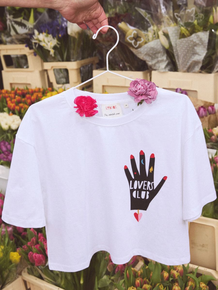 Oversized Lovers Club Grafik-T-Shirt