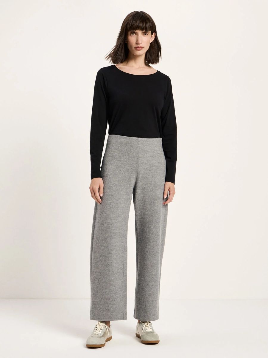 Wollflanellhose mit Barrel-Leg-Schnitt