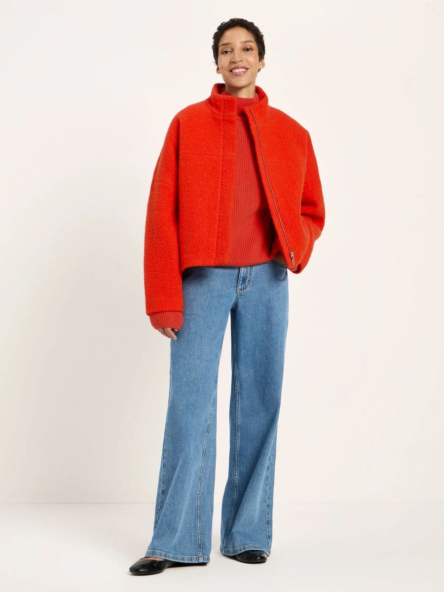 Strukturierte Jacke aus Bouclé-Wolle