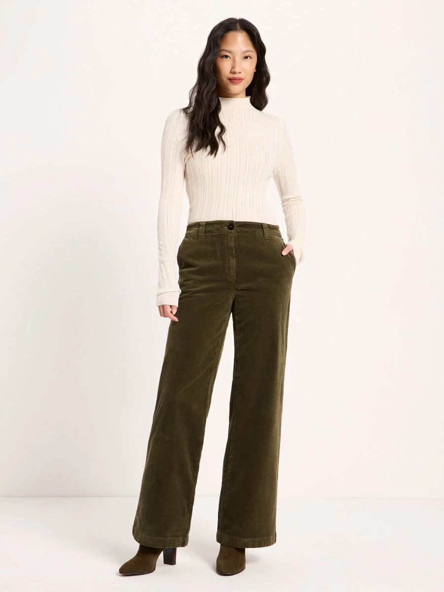 Weite Marlenehose aus Bio-Cord