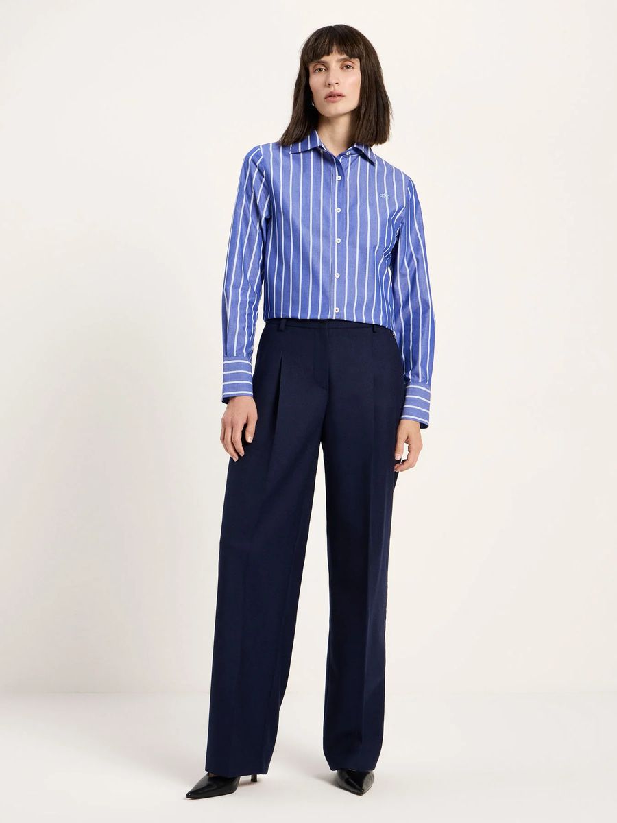 Elegante weit geschnittene Bundfaltenhose