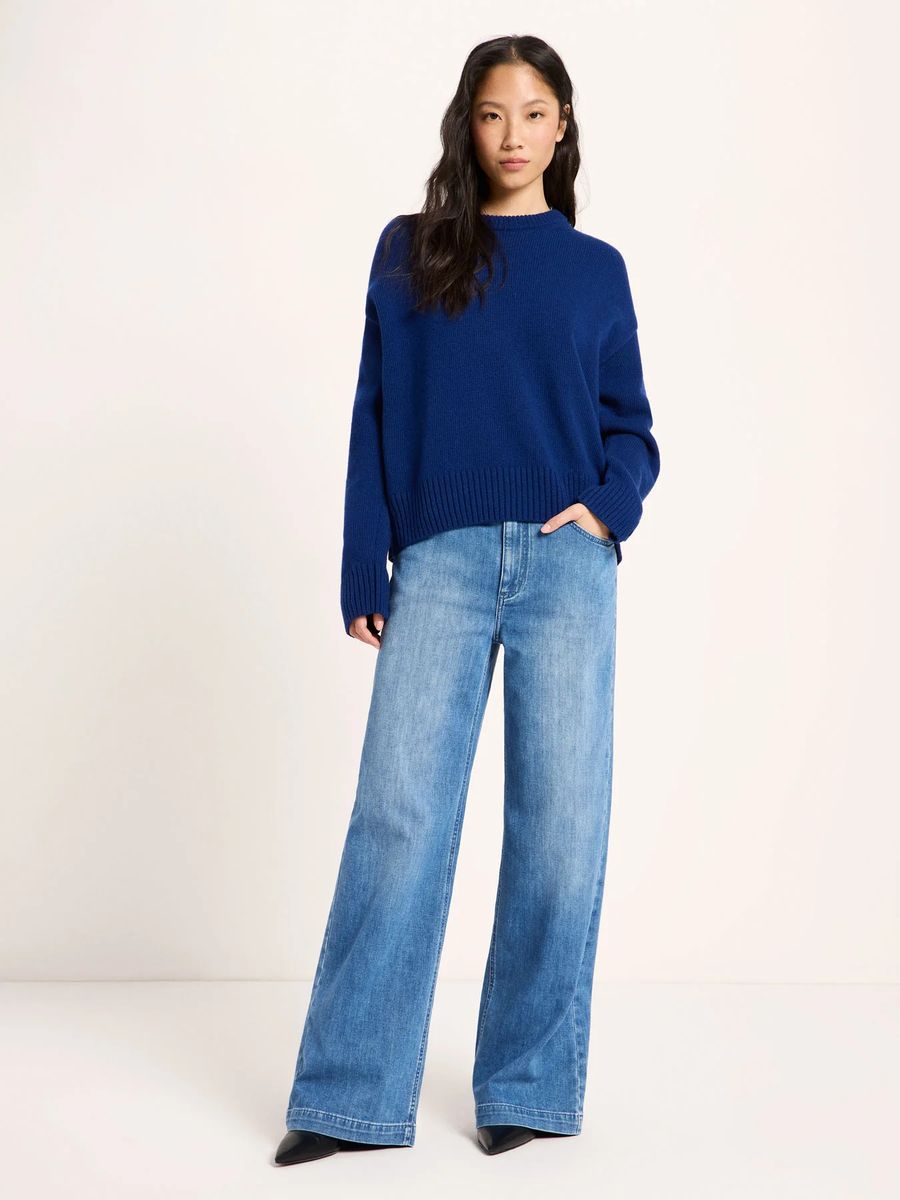 Oversize-Strickpullover aus Kaschmir-Merino-Mix