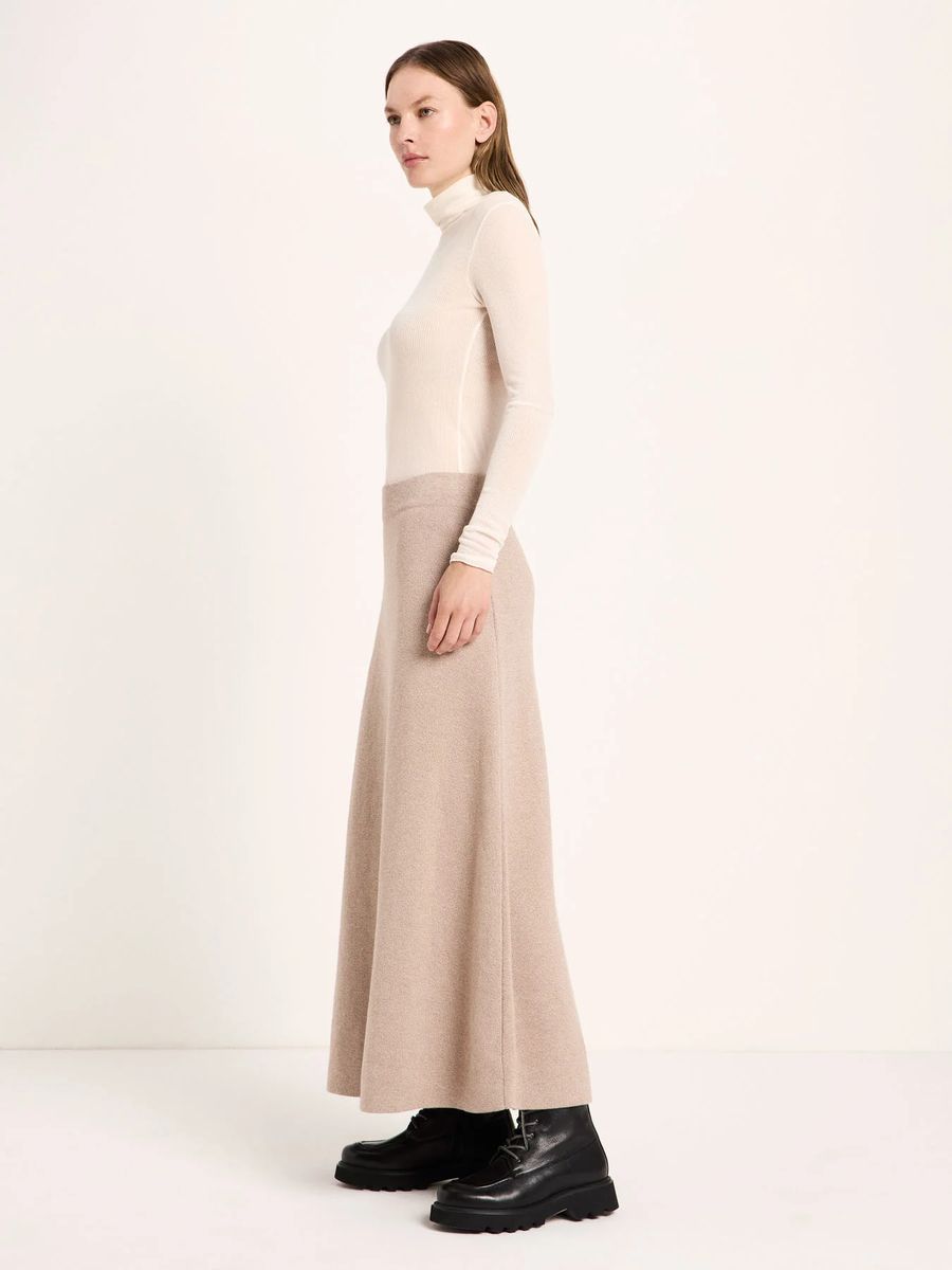 Eleganter Interlock-Strickrock in A-Linie