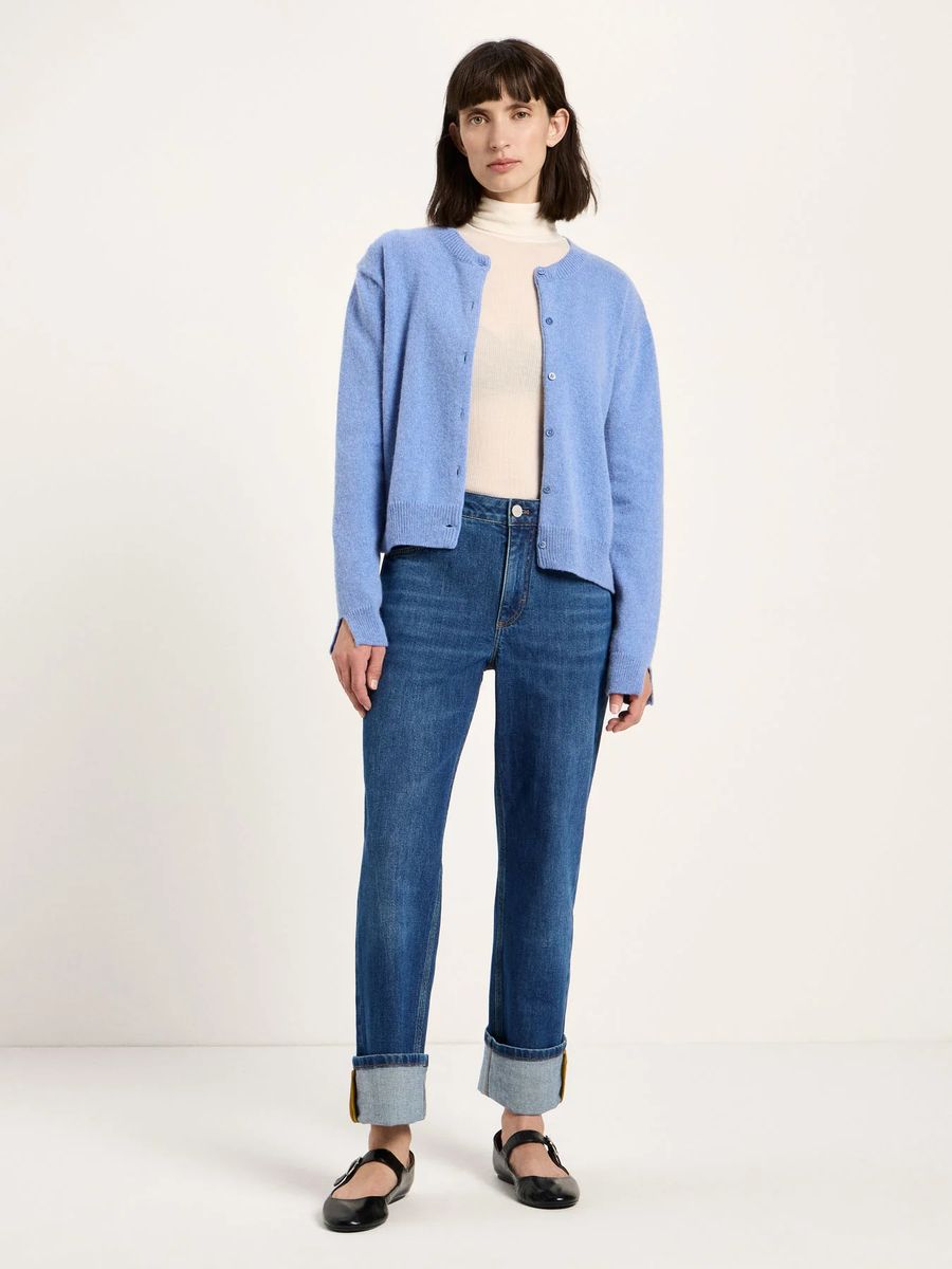 Boxy Strickjacke mit Knöpfen