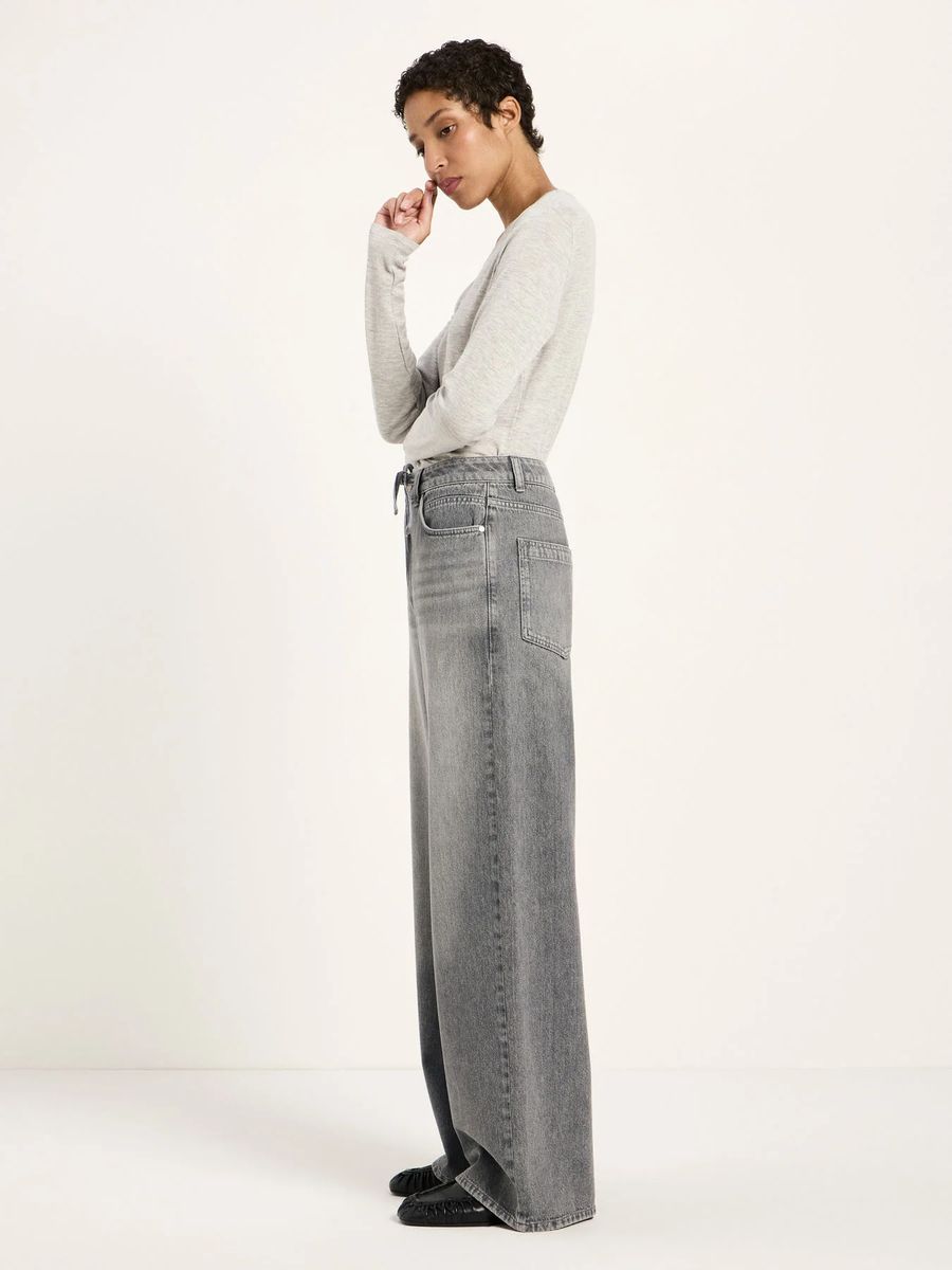 Lockere High-Waist Weitbein-Jeans