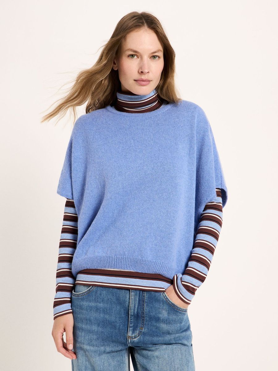 Oversized-Pullunder aus Bio-Wollgemisch