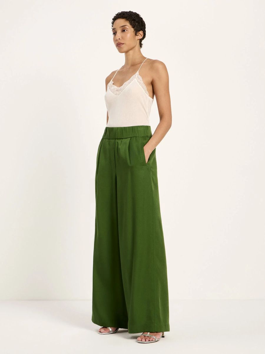 Elegante High-Waist Faltenhose