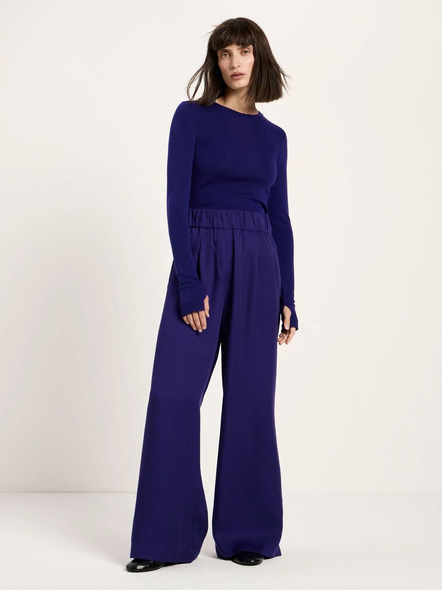 Elegante High-Waist-Hose mit weitem Bein