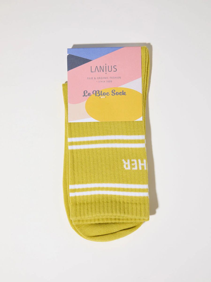 Gerippte Statement-Socken mit Streifen
