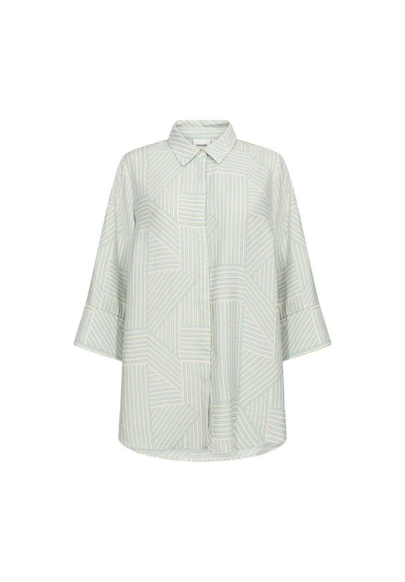 Locker geschnittene Bluse mit Geometrie-Print