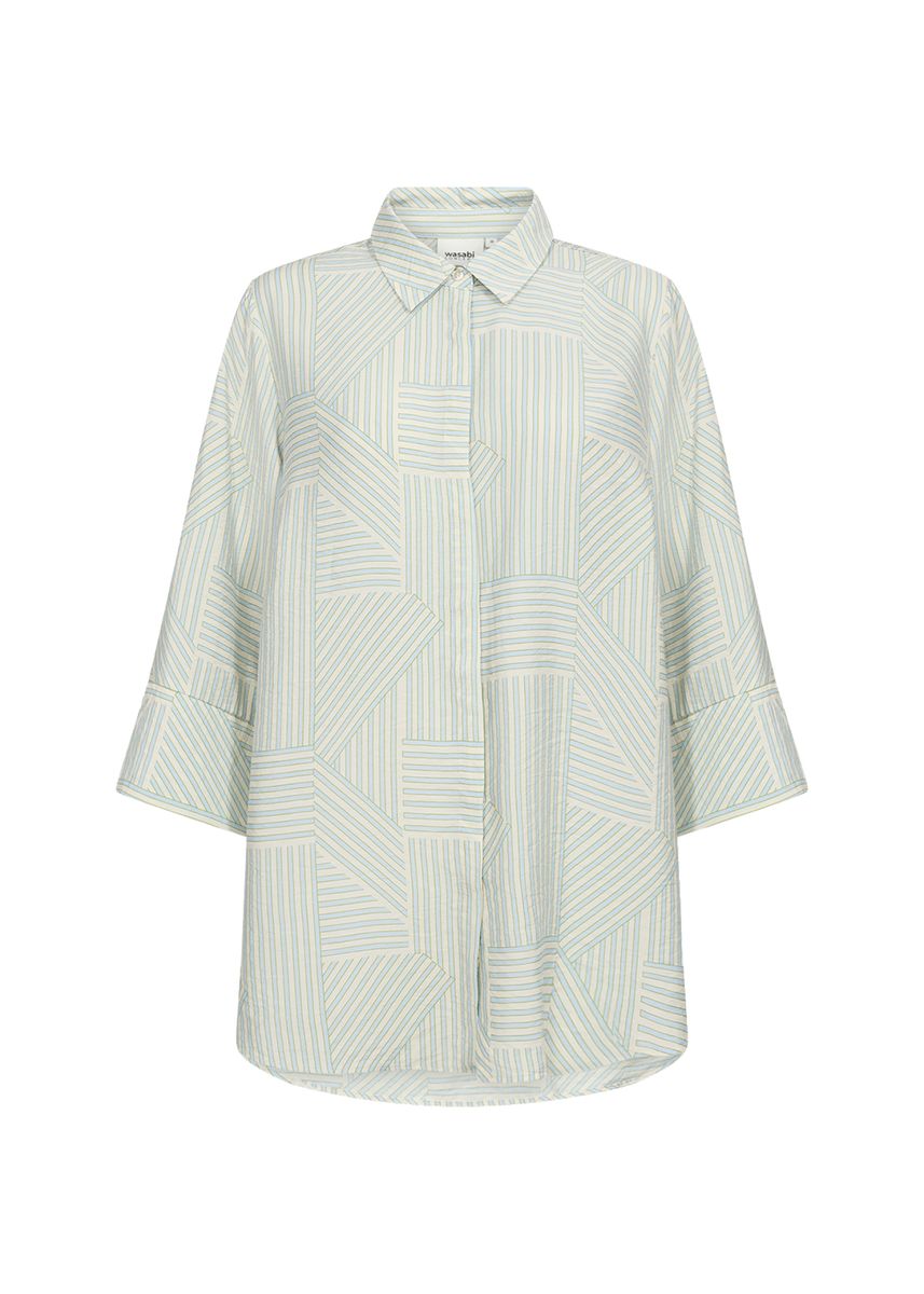 Locker geschnittene Bluse mit Geometrie-Print