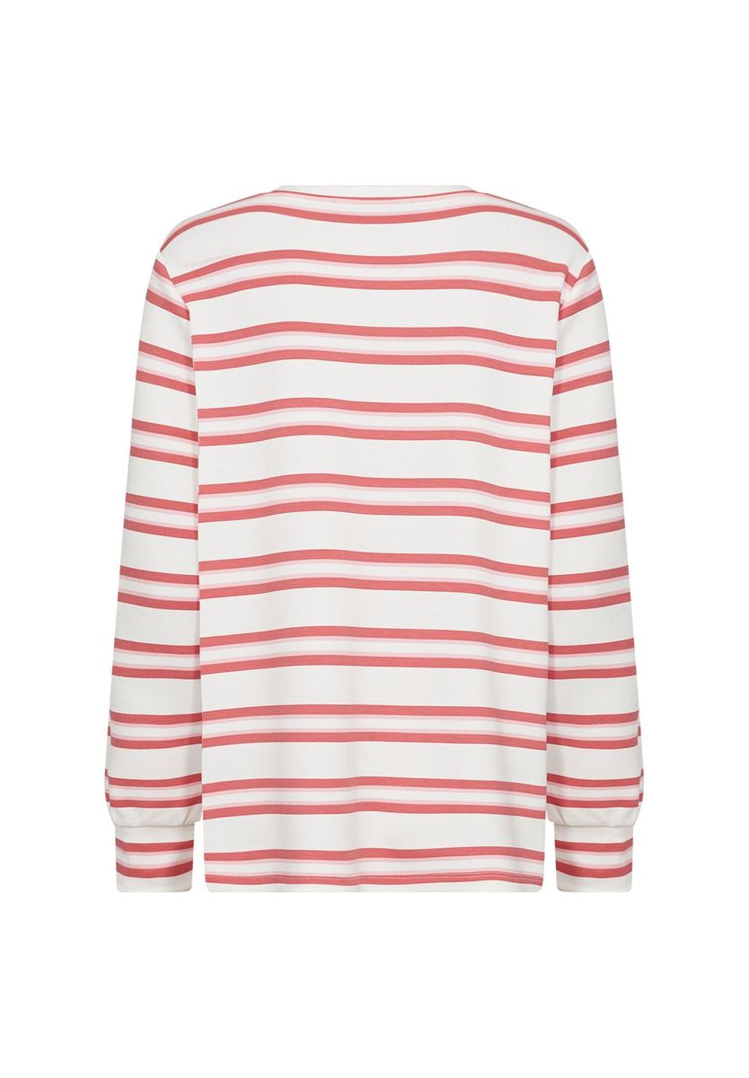 Gestreiftes Rundhals-Sweatshirt mit Bündchen