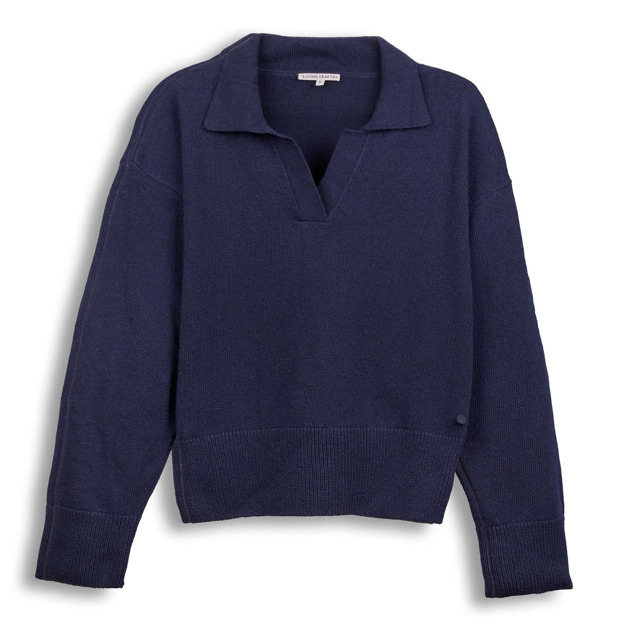 Weicher Baumwoll-Woll-Polopullover