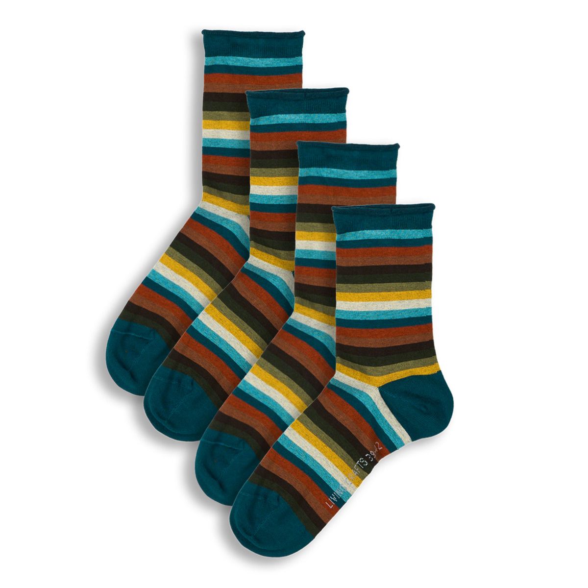 Gestreifte Crew-Socken aus Bio-Baumwolle