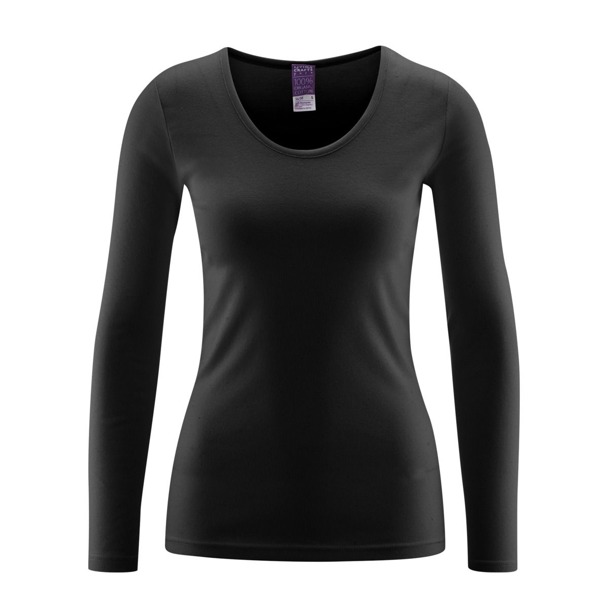 Klassisches Langarmshirt aus Feinripp