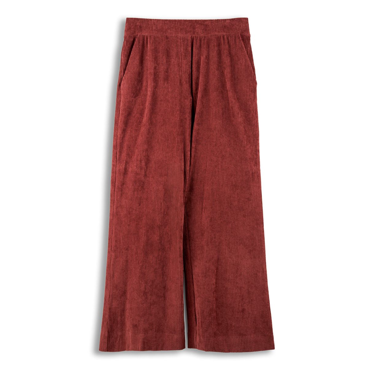 Weit geschnittene Cordhose mit Gummizug