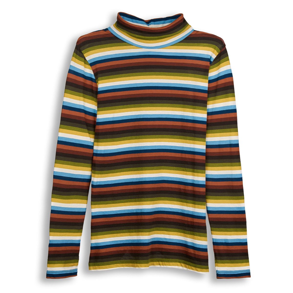 Gestreiftes Rollkragen-Shirt aus Bio-Baumwolle
