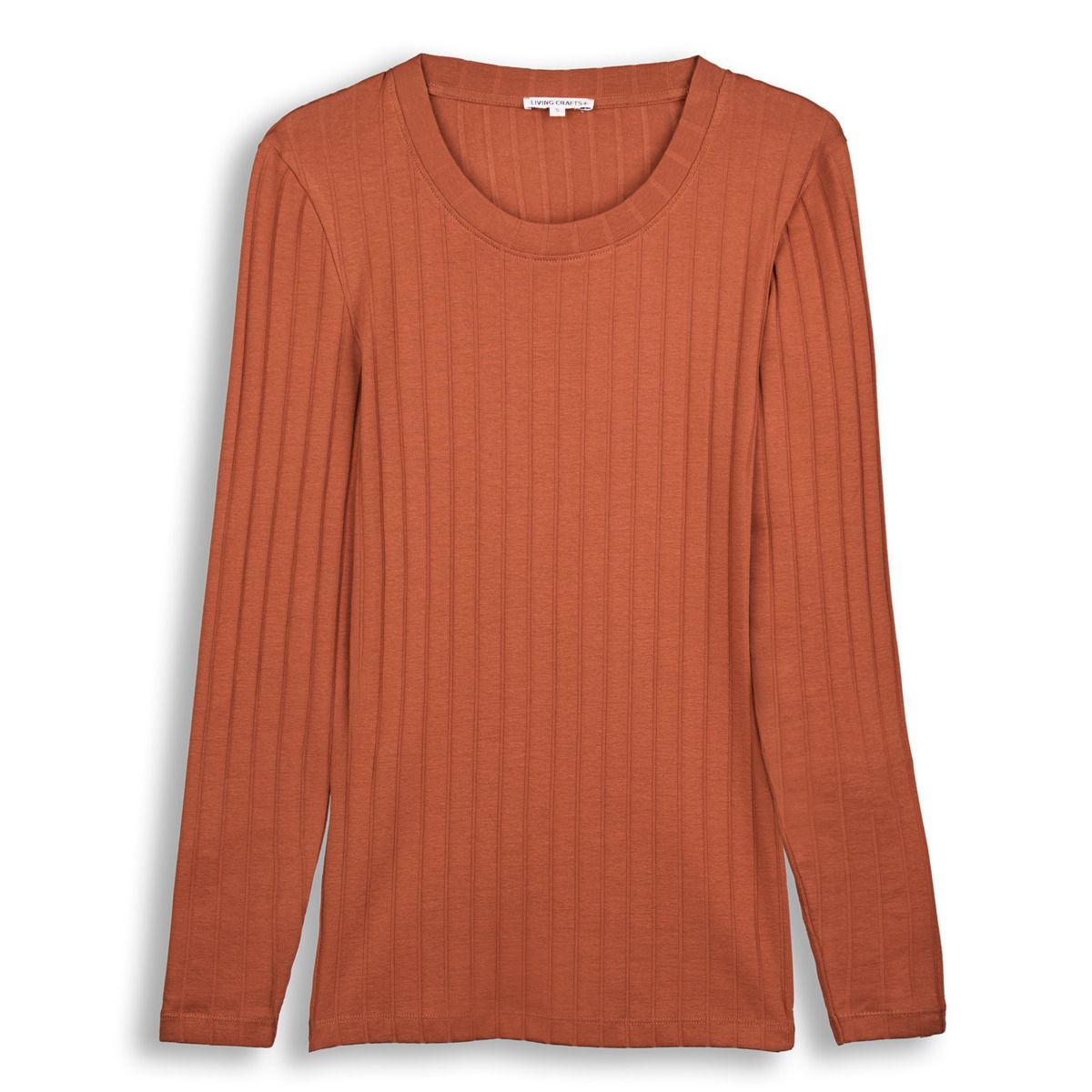 Breit geripptes Langarmshirt in Slim-Fit