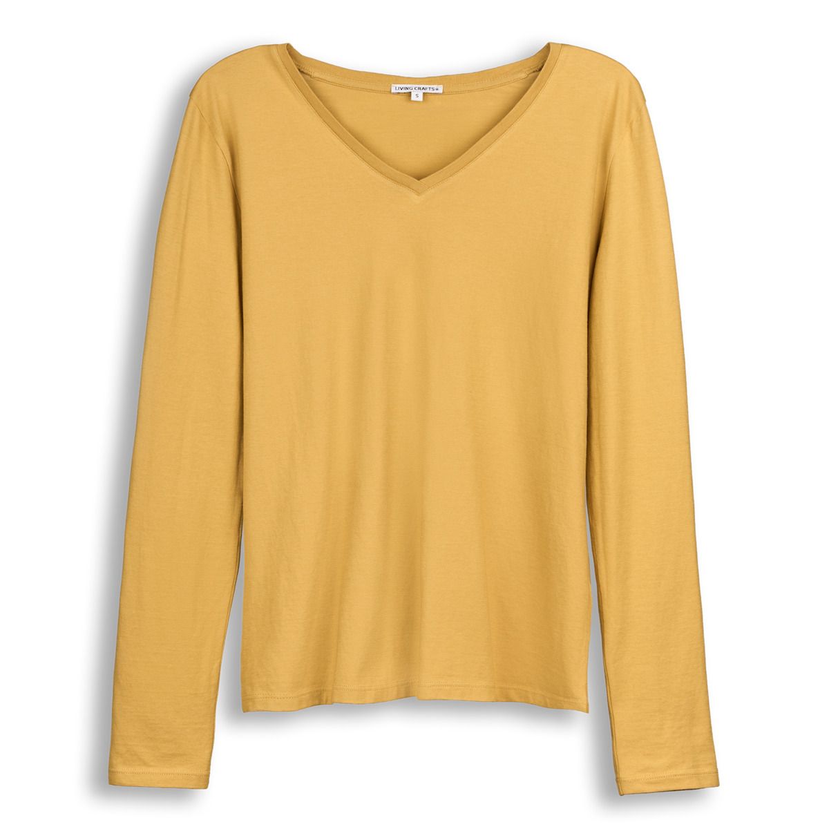 Langarmshirt mit V-Ausschnitt aus Bio-Baumwolle