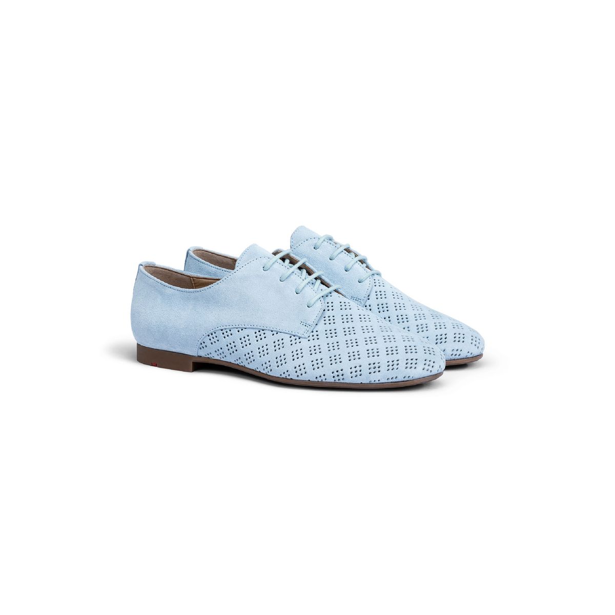 Gelochte Derby-Schuhe aus Rauleder