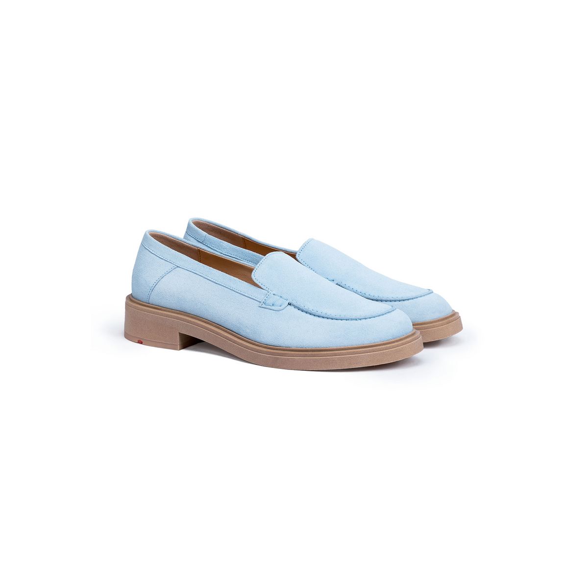 Wildleder-Slipper mit Plateausohle