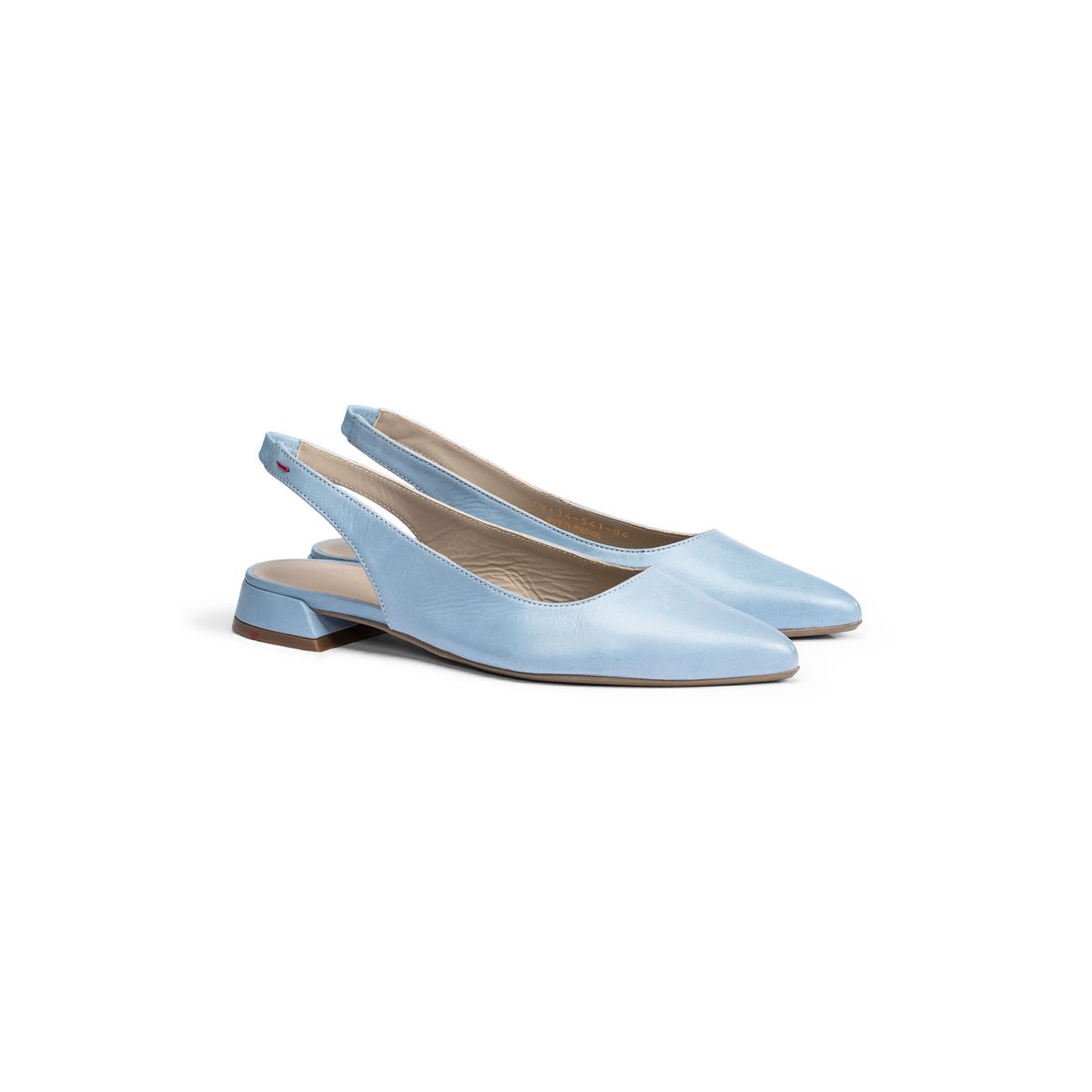 Spitze Slingback-Pumps mit Blockabsatz