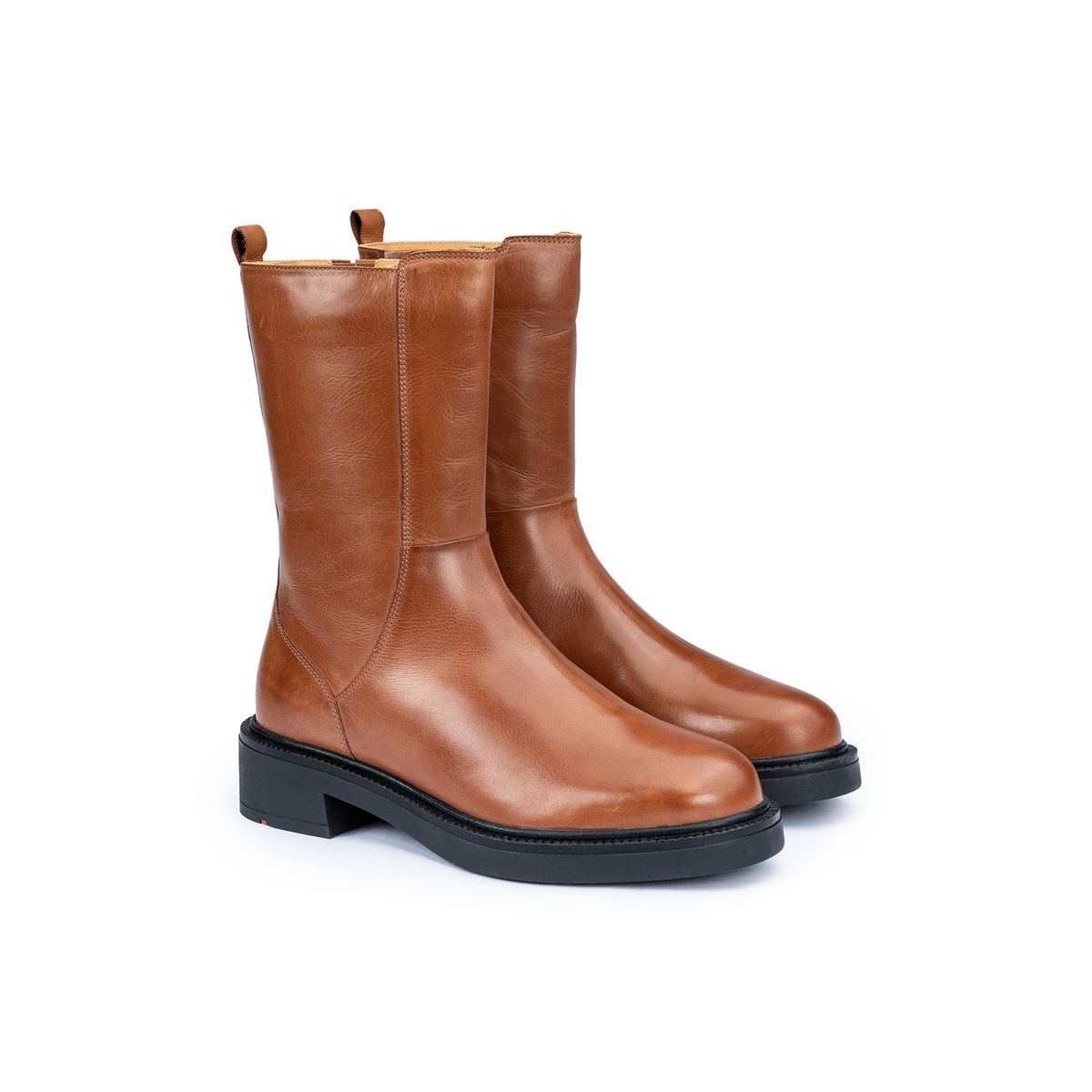 Elegante Wadenhohe Lederstiefel