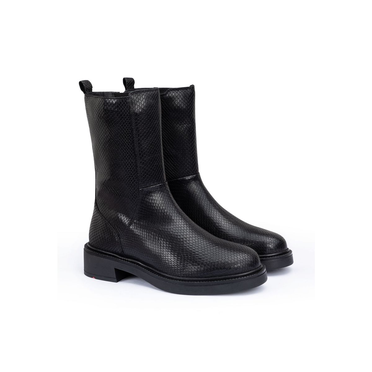Stiefel aus geprägtem Leder