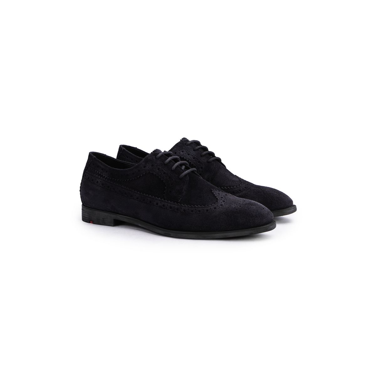 Klassische Rauleder Wingtip Brogue Schuhe