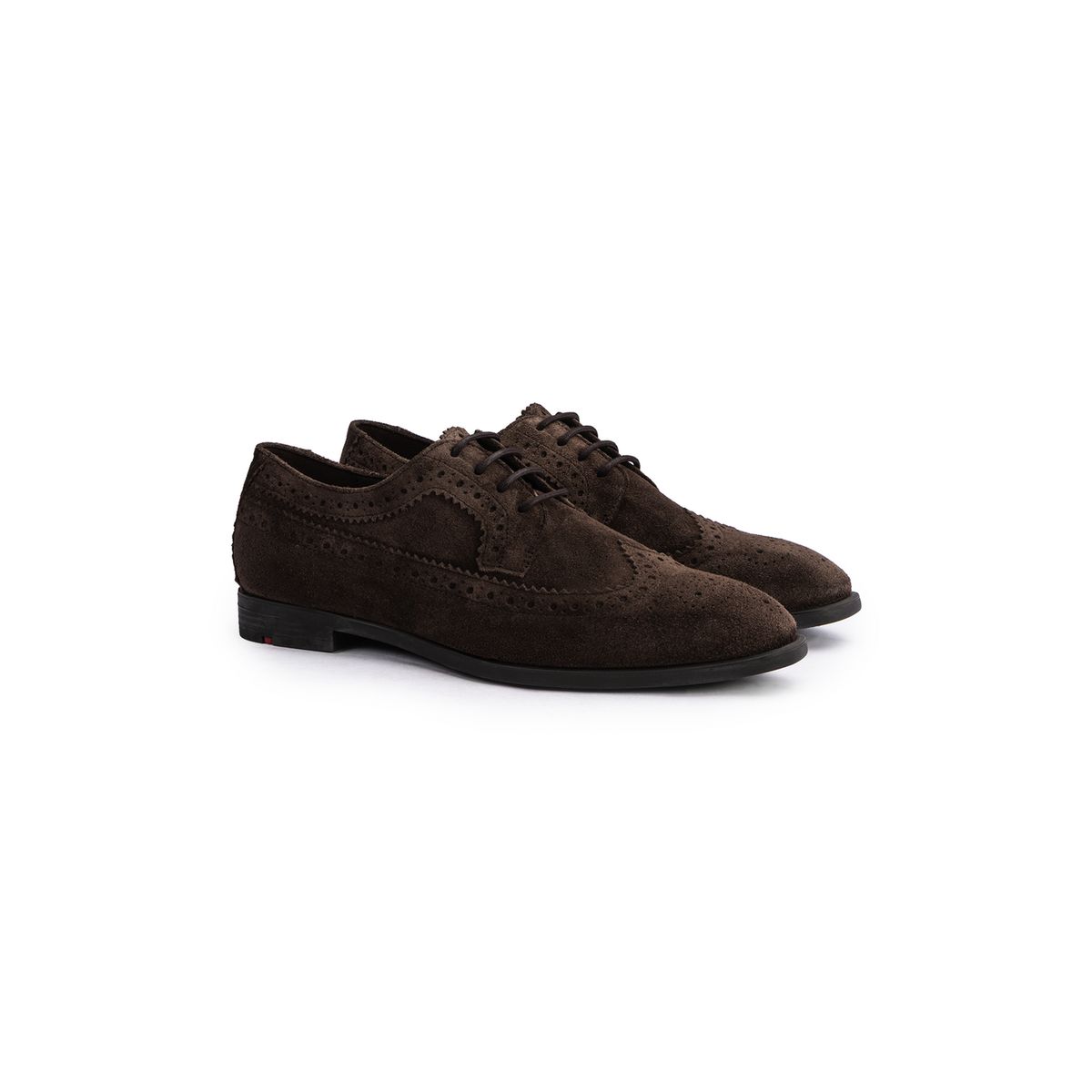Klassische Rauleder Brogue-Schnürschuhe