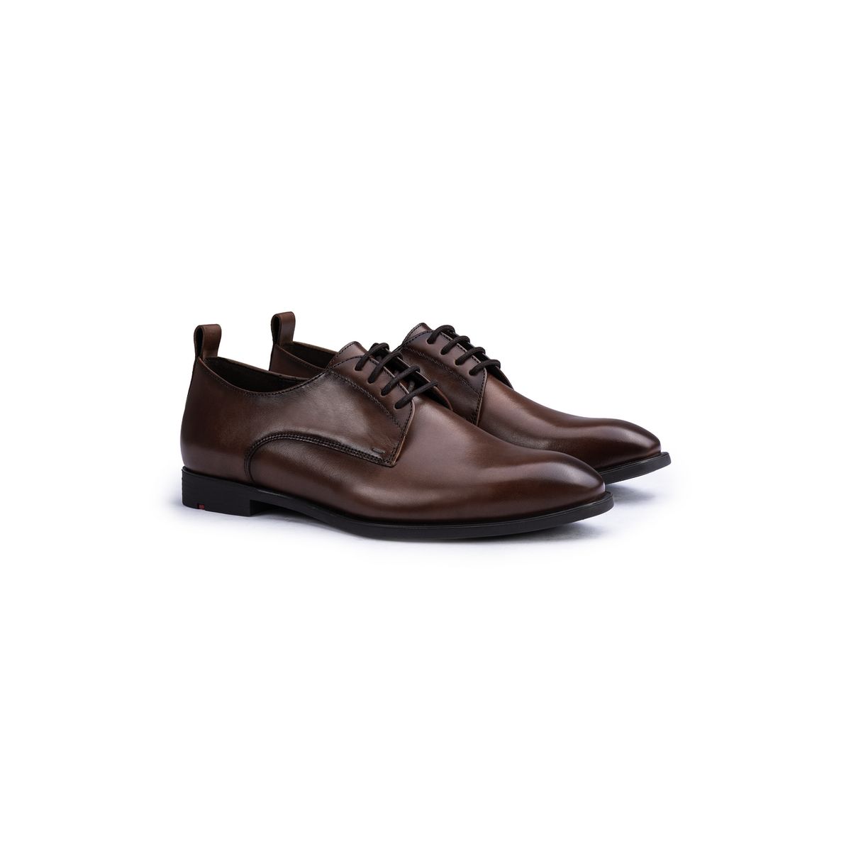 Klassische Glattleder-Derby-Schuhe