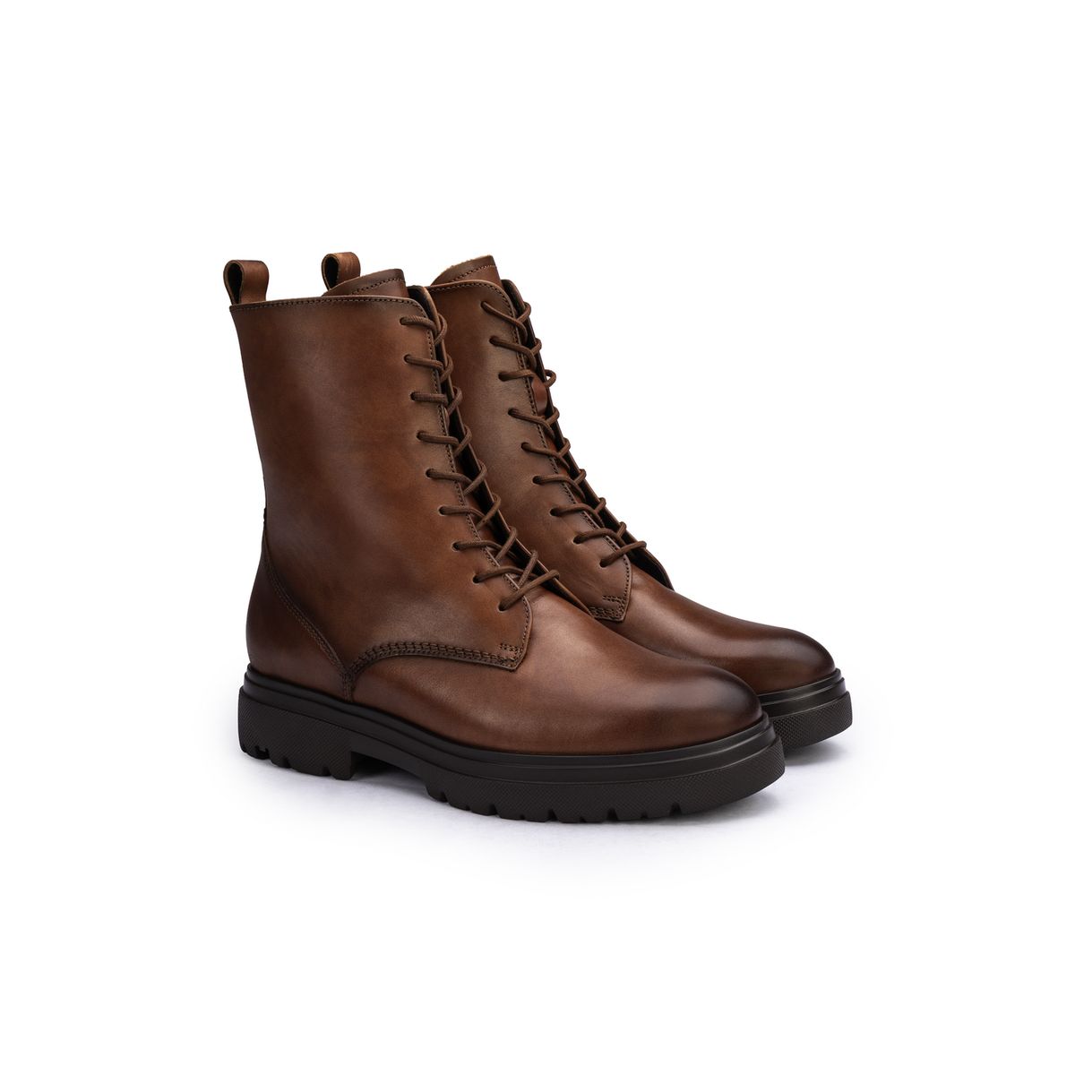 Klassische Schnürstiefeletten aus Leder