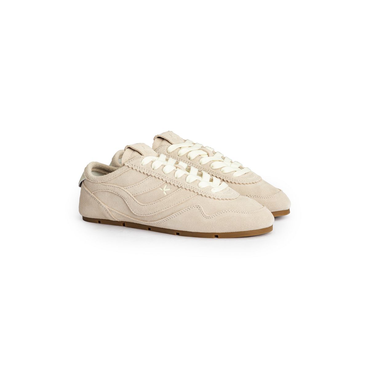 Minimalistische Rauleder Low-Top Sneaker