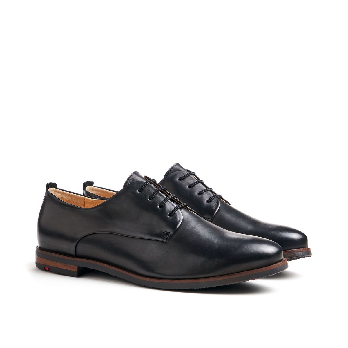 Klassische Derby-Schuhe aus Glattleder